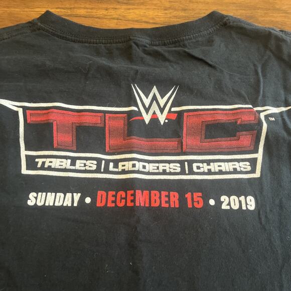 Men’s Sz XL Black W Network Crew Tshirt TCG Event 2019 Wrestle Fancore Collector - Picture 2 of 5